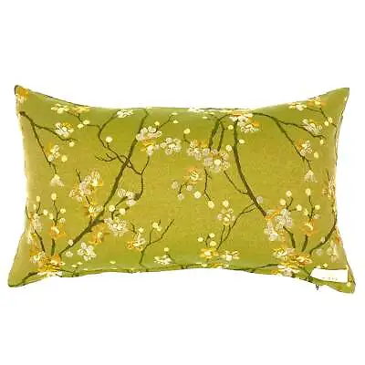 Green Mid Century Floral Lumbar Pillow Cover 13x22 • $17