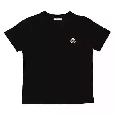 Moncler Girls Black Cotton Logo Patch Short-Sleeve T-Shirt Size 8Y • $107.80