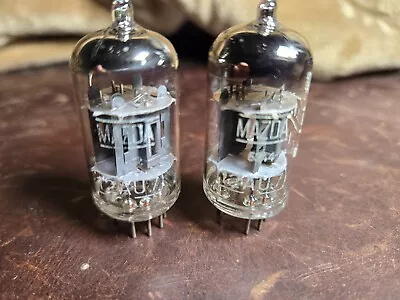 MAZDA 12AU7 Vacuum Tubes - 1963 - PAIR • $89