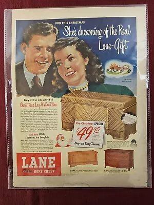 1940s Vintage Ad Lane Hope Chest Pictsweet Peas In Resealable Plastic Sleeve EUC • $16.95