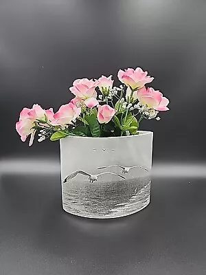 Mikasa Images Michael Lax Design Oval Vase Sea Gulls Bone China Japan 17.5 Cm • $13.11