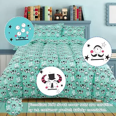 3 Piece Polyester Kids Duvet Cover Set Alien Pattern • $29.62