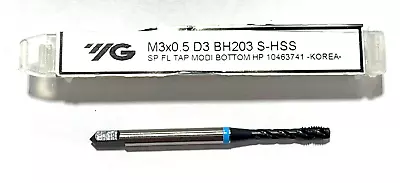 YG M3 X 0.5 HSSE-V3 Spiral Flute Tap 3FL D3 Modified Bottoming Tap Blue Ring • $14.99