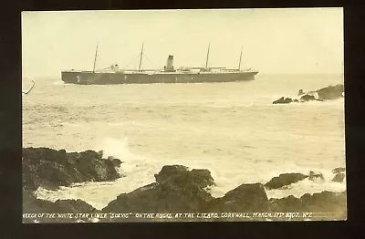 £15 • Buy THE LIZARD Cornwall  Wreck Of White Star Liner Suevic The Rocks 1907 RP  BRAGG  