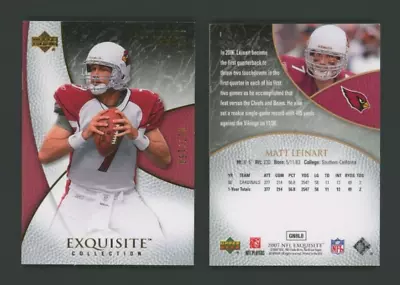 2007 Upper Deck Exquisite Collection /150 Matt Leinart #1 NM-MT • $2.95