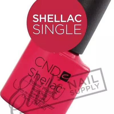 CND SHELLAC Color 7.3ml - Choose Any Single Colour + FREE Remover Wraps 10ct • $23.95