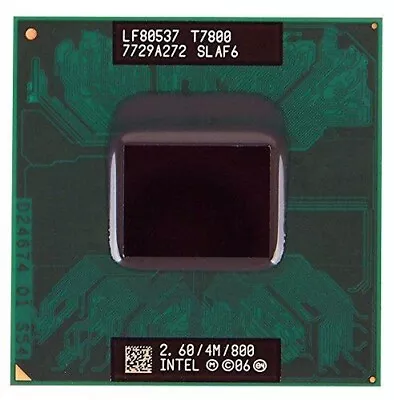 Intel Core 2 Duo T7800 SLAF6 2.6GHz 4MB Dual-core Mobile CPU Processor Socket P • $16.88