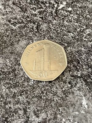 Rare 2015 ISLE OF MAN MANX MILNERS TOWER 50P Coin • £500