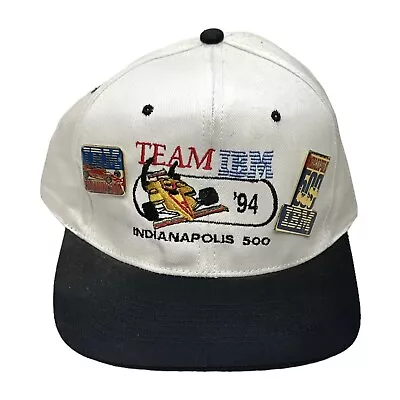Team IBM ‘94 Indianapolis Indy 500 Racing Vintage 1994 Baseball Hat & VIP Pins • $29.95