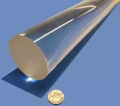 Acrylic Extruded Round Rod Clear 2.50  (2 1/2 ) Dia X 6 Ft Length 1 Unit • $337.49