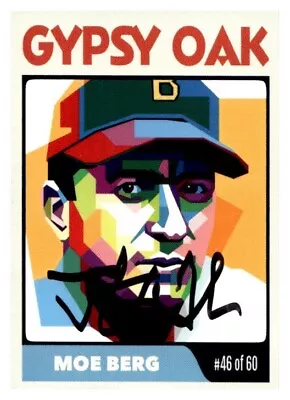 #CG274 MOE BERG BLACK Version Gypsy Oak Signed Card FREE SHIPPING • $11.99