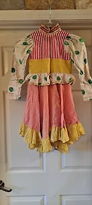 Vintage 40s 50s Handmade Girls Youth Carnival Clown Suit Halloween Costume Dress • $29.77