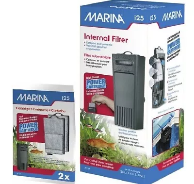 MARINA I25 INTERNAL FILTER - Aquarium Pet Tank Bowls Bp Aqua Gold Fish Cartridge • £5.99