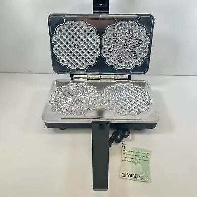 VillaWare Prima Authentic Pizzelle Maker Model 5000 Stainless Metal Plates USA • $56.99