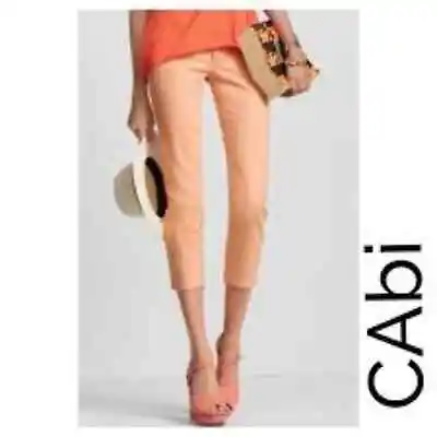 CAbi #329 Cropped Bree Creamsicle Capri Jeans  2 • $24