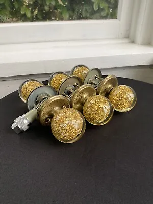 Weiser/Ruth Richmond  Lucite Doorknob Gold Flakes Mid-Century 1960s • $199