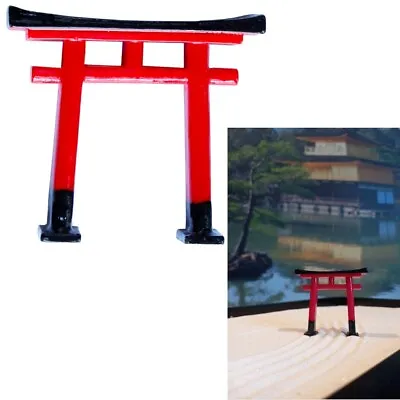 Miniature Shinto Torii Tori Gate. Japanese Fairy Garden Theme Ornament Accessory • £3.39