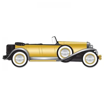 Roaring 20's Jointed Gold Roadster 4' Party Wall Decoration • £12.09