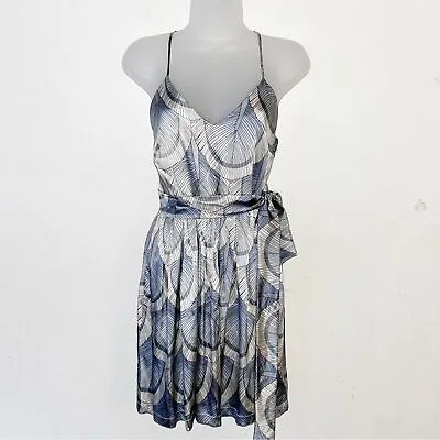 Mara Hoffman 100% Silk Printed Mini Dress Sz S Spaghetti Strap • $27.99