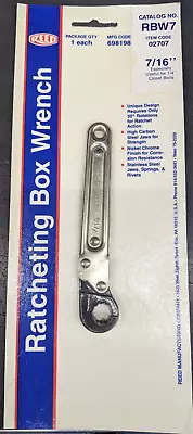 Reed 7/16  Ratcheting Box Wrench RBW7 USA Ratchet 02707 698198 5-Year Warranty • $9.95