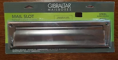 Gibraltar Mailboxes Mail Slot Steel Rubbed Bronze Hardware Included • $30