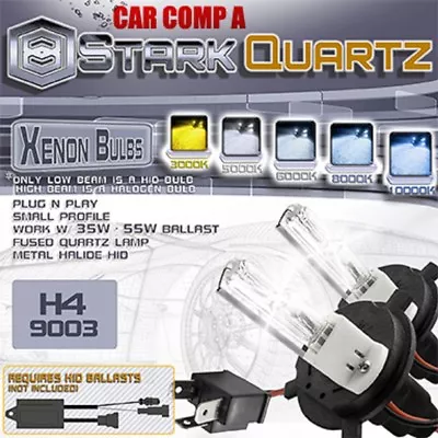 35W / 55W HID Xenon Replacement Bulbs For Kit Dual Hi Lo Bulbs - H4 HB2 9003 • $10.79