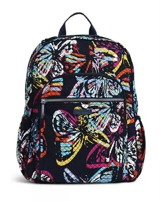 NEW Vera Bradley Iconic Backpack Butterfly Flutter Blue 23224-181 Back To School • $85