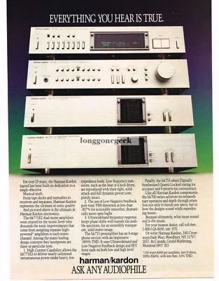 1982 Harmon Kardon Hk775X2 Dual Mono Amps Stereo Hi-Fi Vintage Ad  • $8.95