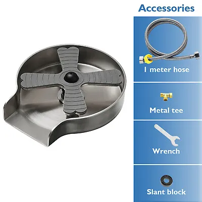 Kitchen Sink Glass Rinser With 1m Hose Automatic Cup Washer Brushed Nickel Metal • $49.99