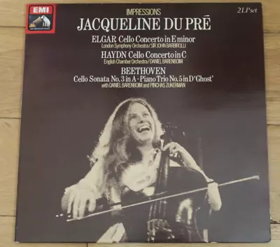 ASD  1546961 IMPRESSIONS ELGAR HAYDN CELLO JACQUELINE DU PRE 2 X VINYL LP RECORD • £18.99