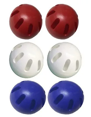 WIFFLE Ball Baseballs USA Six Pack Set Includes 2 Red 2 White 2 Blue • $19.90