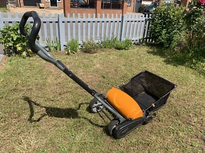 £0.99 • Buy Fiskars Staysharp Max Reel Push Hand Cylinder Lawnmower With Grass Catcher