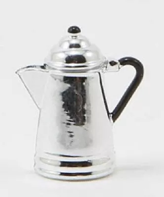 Dollhouse Miniature Silver Coffee Pot - 1:12 Scale • $8