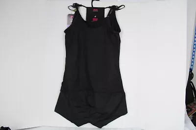 Maidenform Flexees Shapes Cool Comfort Firm Romper W83055 Black XL Extra-Large • $14.97