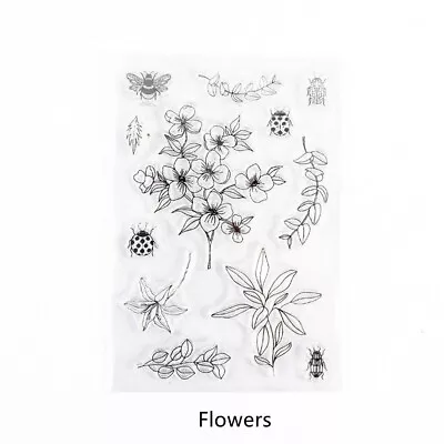 £2.39 • Buy Retro English Blessing Clear Stamps Scrapbooking Plants Postmark Silicone Seal