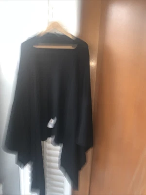 £15 • Buy Oui Black Cashmere Blend Wrap