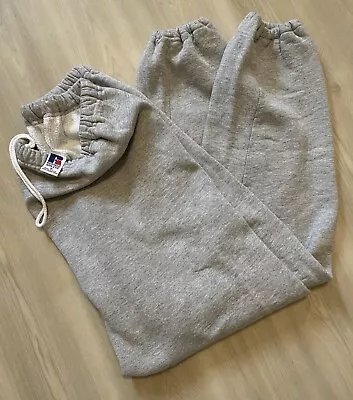 Vintage 90s Russell Athletic Gray Sweatpants Jogger Made In USA Mens XL • $25