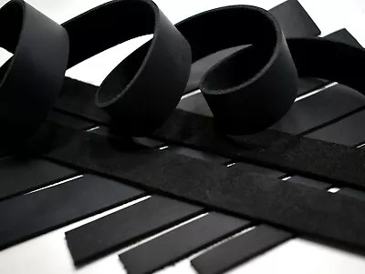 $15.99 • Buy Black 5-6oz Oil-Tanned Leather 1/4 -6  Wide 12-108  Long Strip Strap LeatherRush