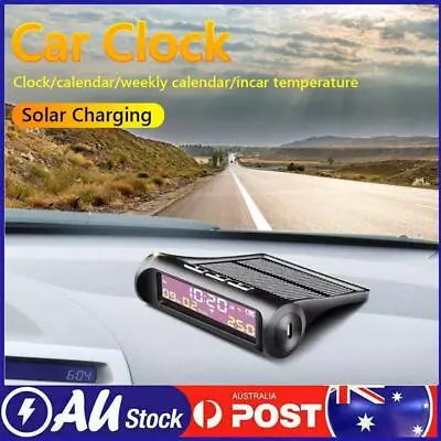 AN01 Look Solar Car Digital Clock With Date In-Car Temperature Display • $18.50