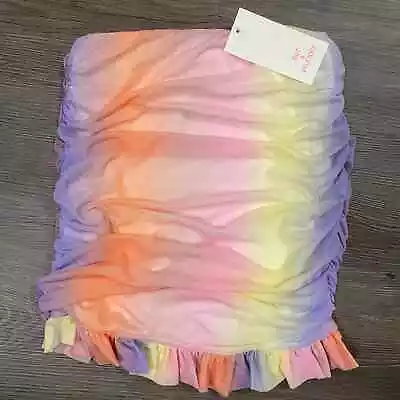 NWT Hot & Delicious Rainbow Stretchy Mesh Mink Skirt • $25