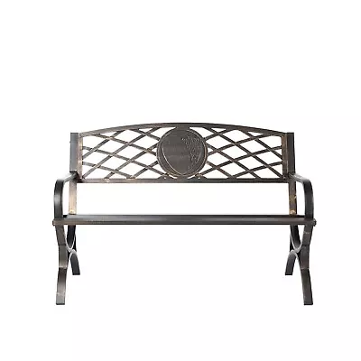 Thoughts & Hearts Metal Garden Bench • $230