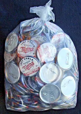1987 Minnesota Twins World Champions Wincraft 2 1/4  Pinback Button Lot Of 100 • $59.95