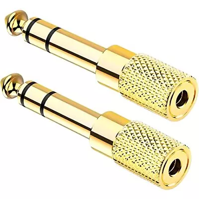 1/4 To 3.5Mm Adapter 1/8 To 1/4 Adapter Quarter Inch To 1/8 Inch Stereo -2 Pack • $10.62