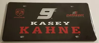 Kasey Kahne #9 3D Logo On THICK Black Mirrored Acrylic License Plate Tag  • $24.99