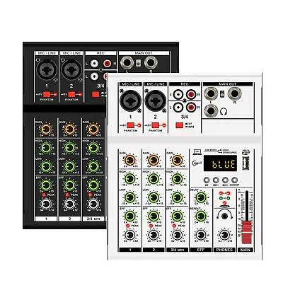 Audio Mixer 4 Channel Portable RCA Professional For Recording Stage Karaoke • £42.62