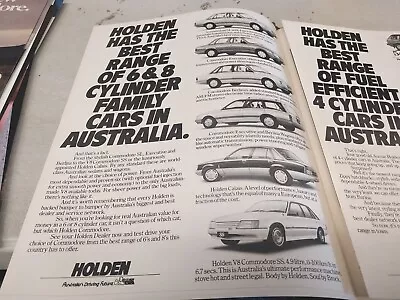 1984 ?  HOLDEN Range Sales Brochure VK  COMMODORE Camira Drover Gemini Astra Etc • $34.95