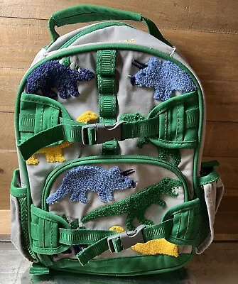 Pottery Barn Kids  Mackenzie Gray Dinos Chenille Mini Backpack Mono Liam • $29