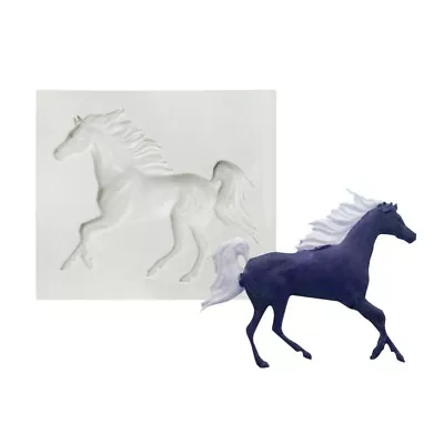 Silicone Horse Fondant Cake Decorating Mould Sugarcraft Chocolate Baking Mold • £3.95