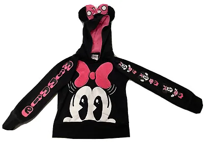 Minnie Mouse Hoodie With Ears -girls Size 5/6 • $15
