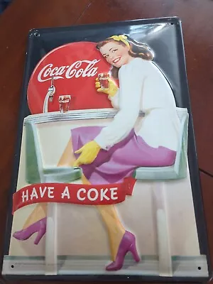 Coca Cola Metal Sign • £4.50